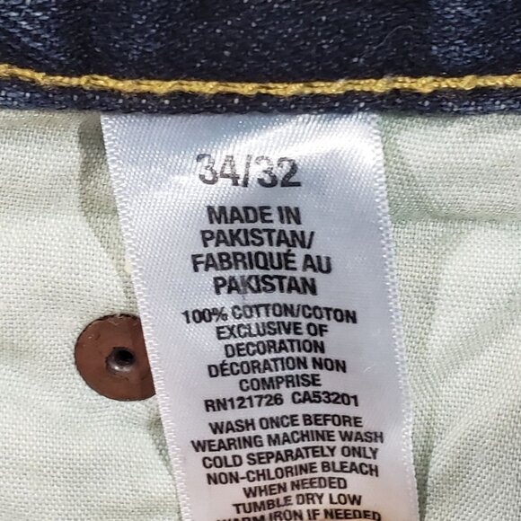 Aeropostale Mens Distressed Straight Leg Dark Wash Denim Jeans Size 34W X 32L - Picture 8 of 8